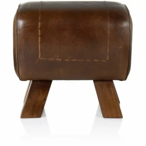 Top 10 🥰 SCHNEIDER ELECTRIC Lederhocker Bock – Retro-Look Sitzhocker Sitzgelegenheit Hocker- Mangoholz Leder 😀 7